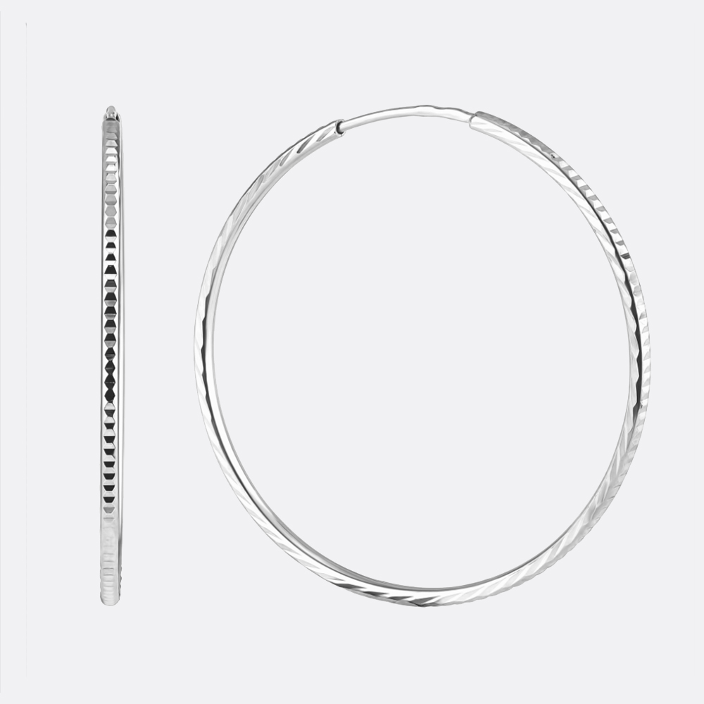 картинка Серьги-конго из серебра 925 пробы от ювелирной компании Арт