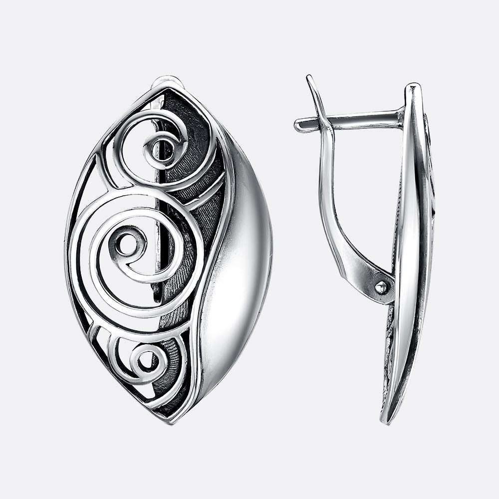 картинка Серьги Ювелирный завод "КРАСНАЯ ПРЕСНЯ" из серебра 925 пробы от ювелирной компании Арт