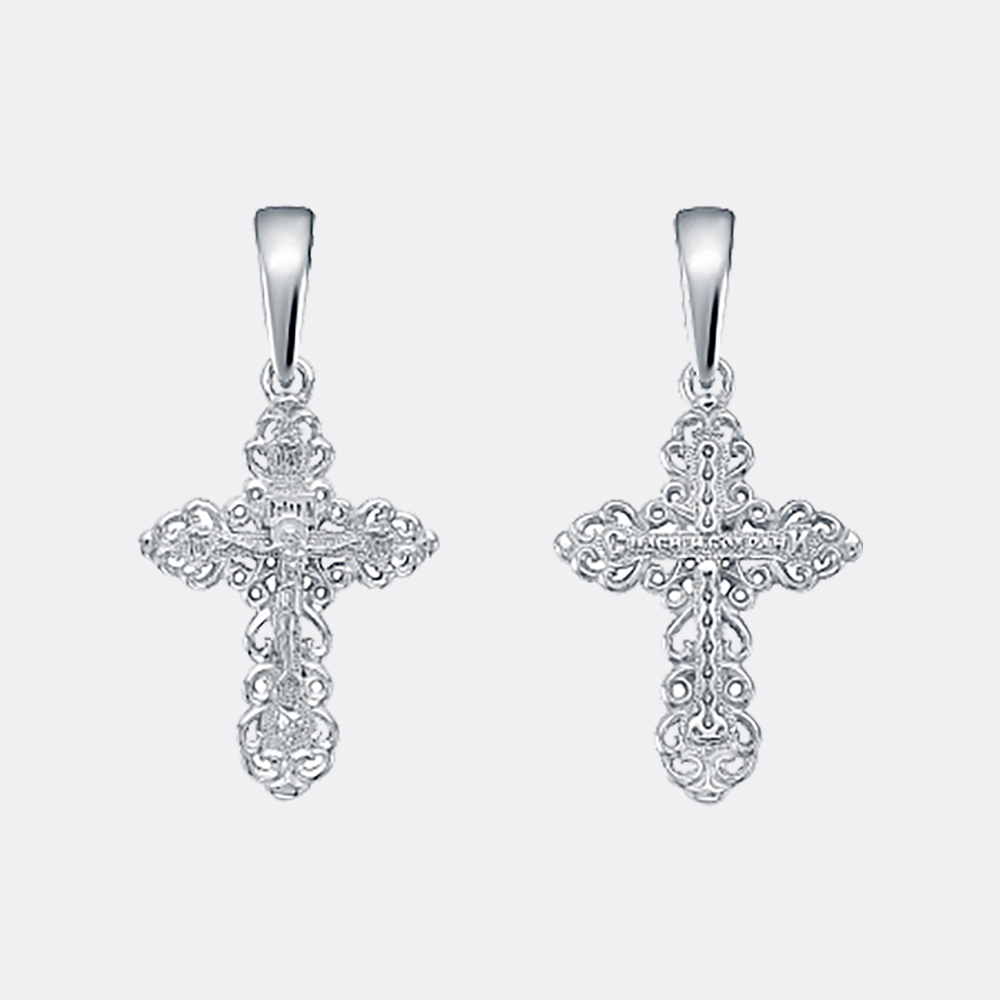 картинка Крест Вознесенский ювелирный завод из серебра 925 пробы от ювелирной компании Арт