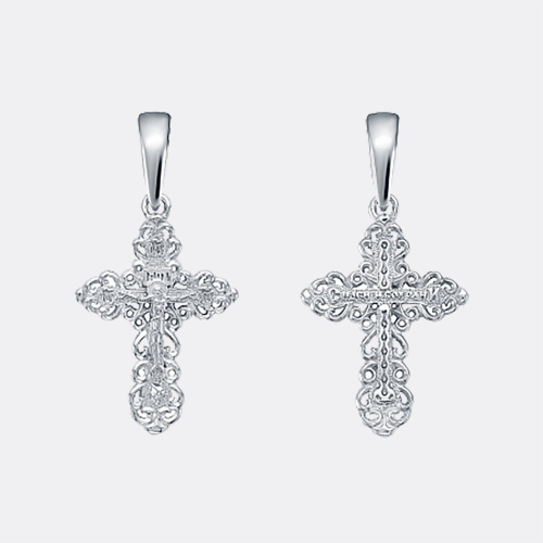 картинка Крест Вознесенский ювелирный завод из серебра 925 пробы от ювелирной компании Арт