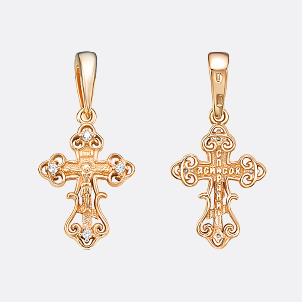 картинка Крест Вознесенский ювелирный завод из серебра 925 пробы от ювелирной компании Арт