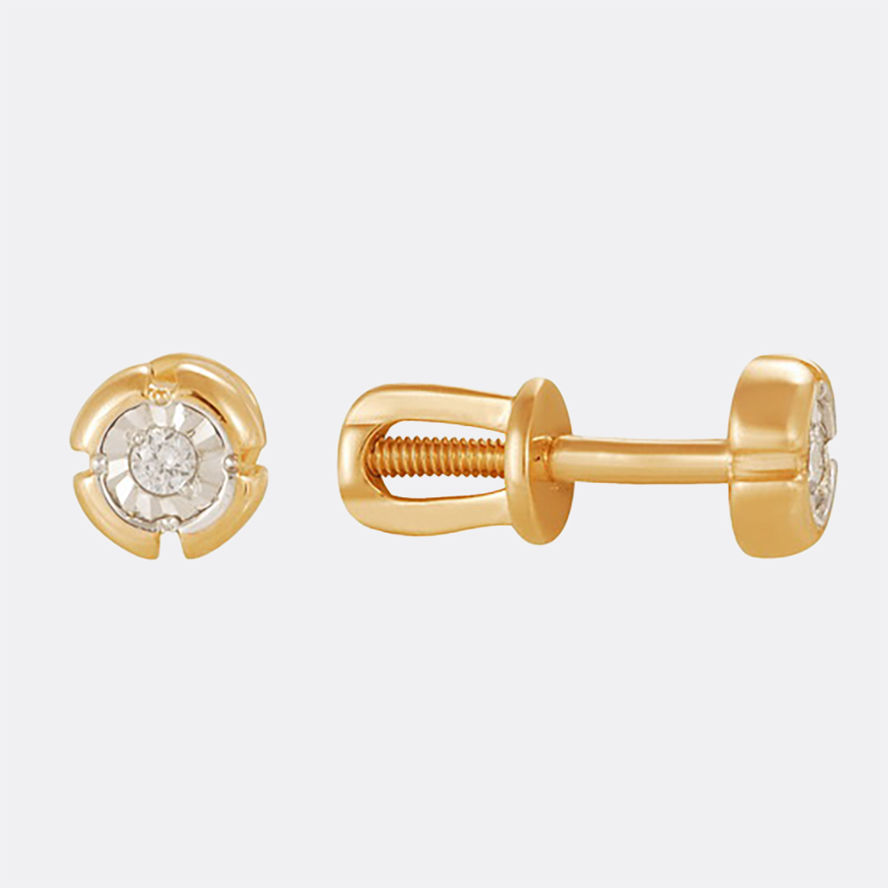 картинка Серьги Ювелирный завод RUSGOLDART из золота 585 пробы от ювелирной компании Арт