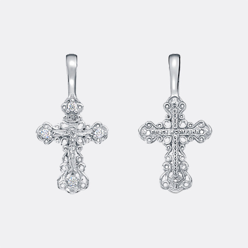 картинка Крест Вознесенский ювелирный завод из серебра 925 пробы от ювелирной компании Арт