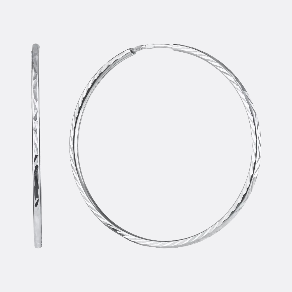 картинка Серьги-конго из серебра 925 пробы от ювелирной компании Арт