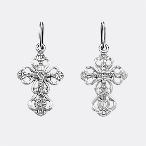 картинка Крест Вознесенский ювелирный завод из серебра 925 пробы от ювелирной компании Арт