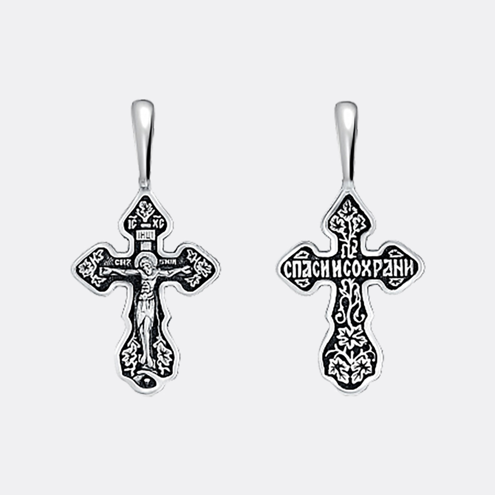 картинка Крест Вознесенский ювелирный завод из серебра 925 пробы от ювелирной компании Арт