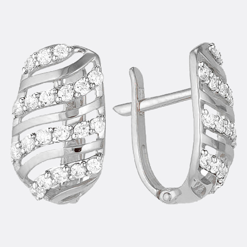 картинка Серьги Ювелирная компания СОРОКИН из серебра 925 пробы от ювелирной компании Арт