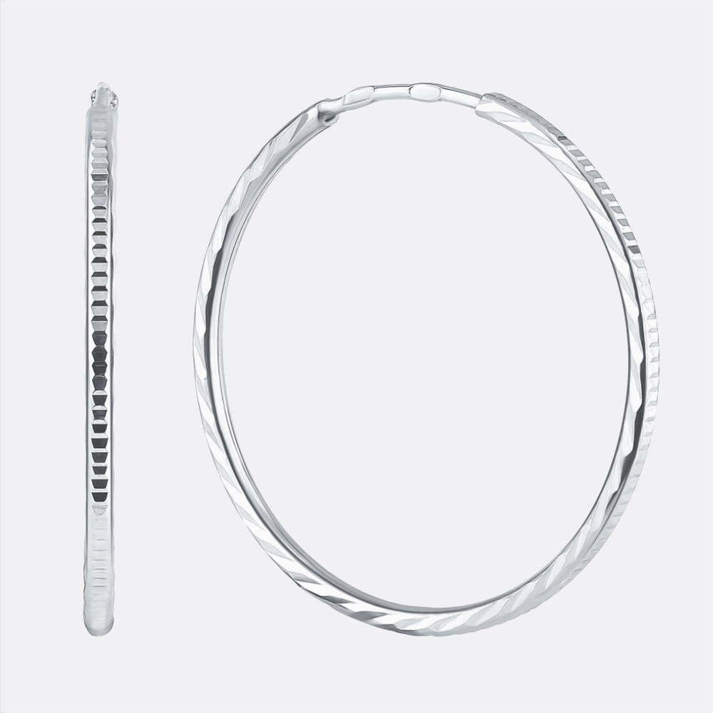 картинка Серьги-конго из серебра 925 пробы от ювелирной компании Арт