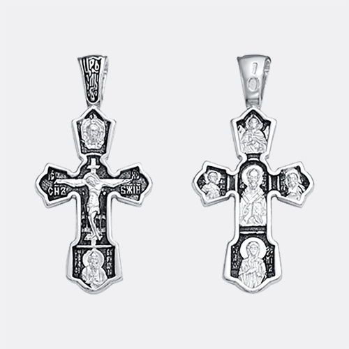 картинка Крест Вознесенский ювелирный завод из серебра 925 пробы от ювелирной компании Арт