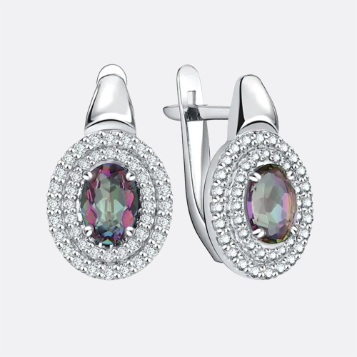 картинка Серьги Ювелирный завод «TALANT» из серебра 925 пробы от ювелирной компании Арт