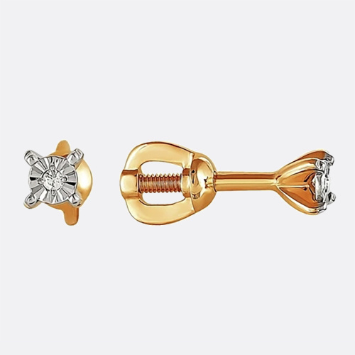 картинка Серьги Ювелирный завод RUSGOLDART из золота 585 пробы от ювелирной компании Арт