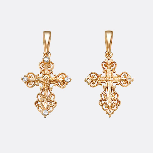 картинка Крест Вознесенский ювелирный завод из серебра 925 пробы от ювелирной компании Арт