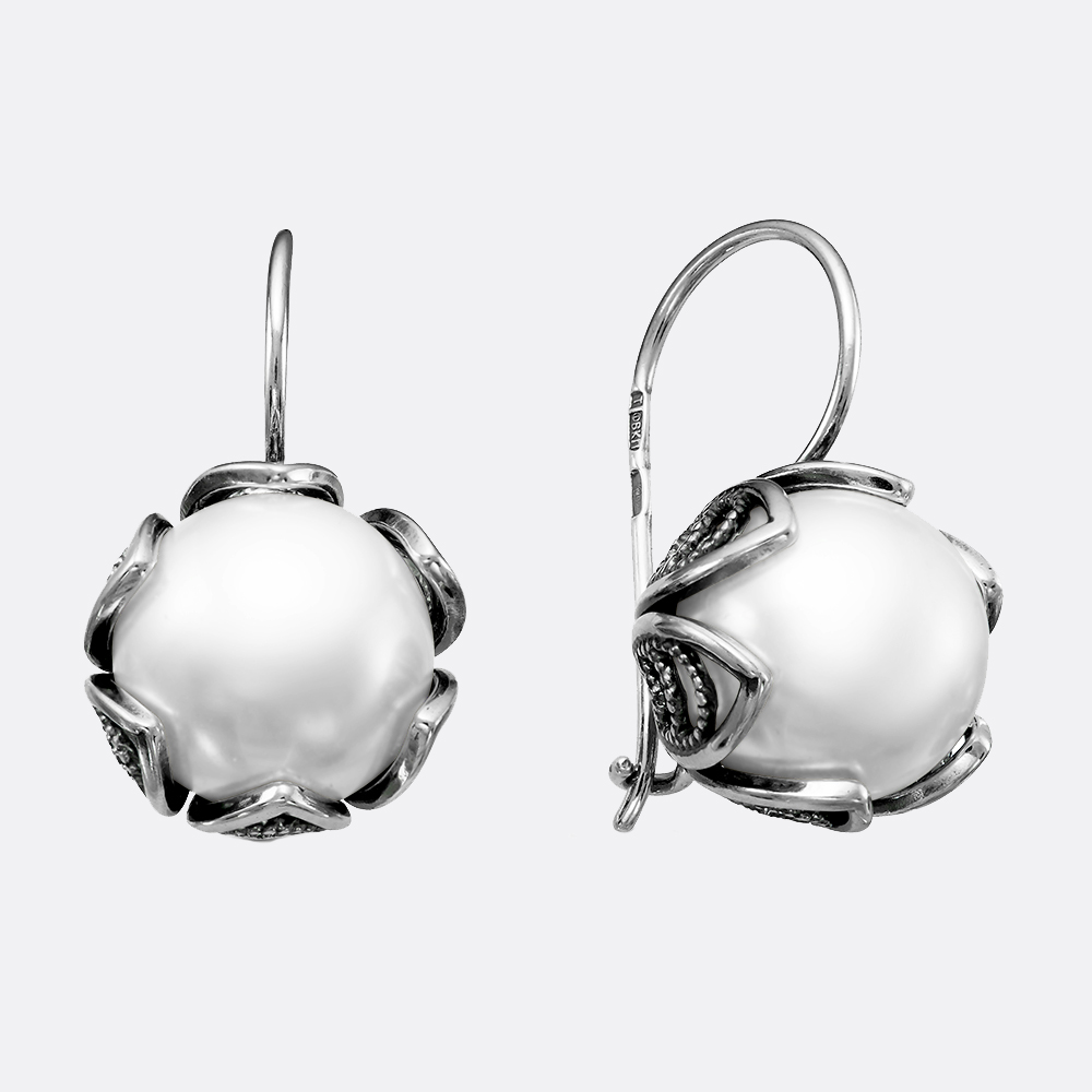 картинка Серьги Ювелирный завод "КРАСНАЯ ПРЕСНЯ" из серебра 925 пробы от ювелирной компании Арт