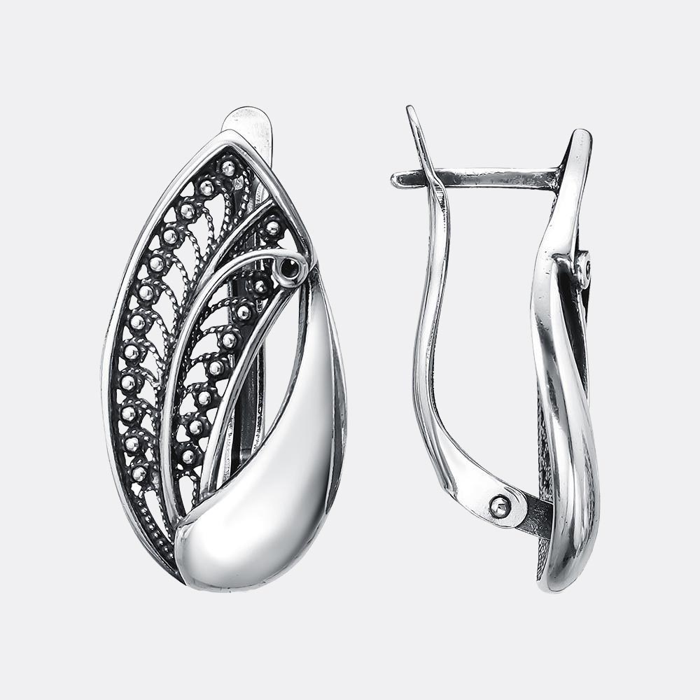 картинка Серьги Ювелирный завод "КРАСНАЯ ПРЕСНЯ" из серебра 925 пробы от ювелирной компании Арт