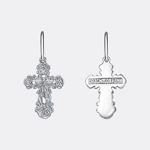 картинка Крест Вознесенский ювелирный завод из серебра 925 пробы от ювелирной компании Арт