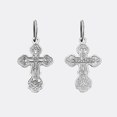 картинка Крест Вознесенский ювелирный завод из серебра 925 пробы от ювелирной компании Арт