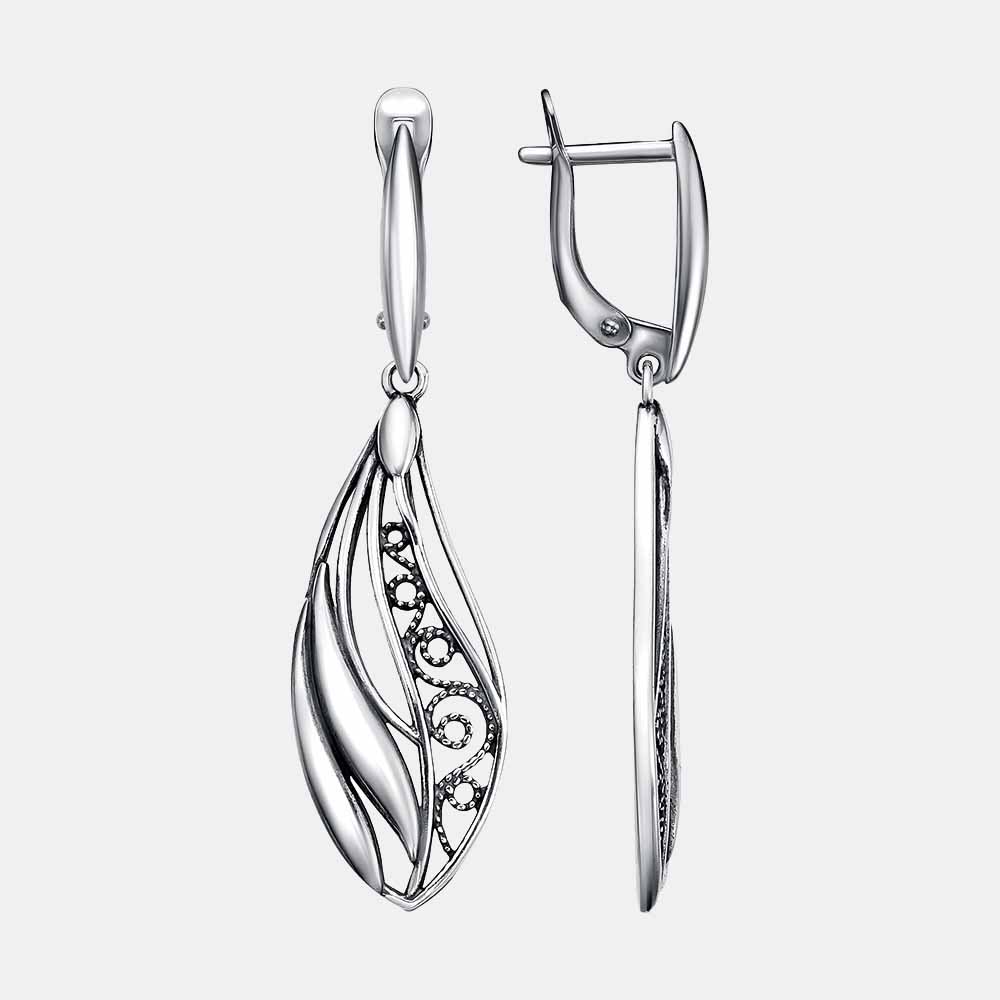 картинка Серьги Ювелирный завод "КРАСНАЯ ПРЕСНЯ" из серебра 925 пробы от ювелирной компании Арт