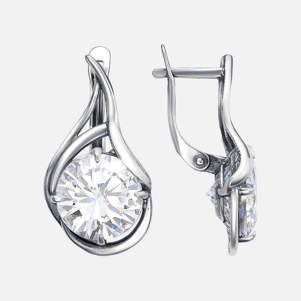 картинка Серьги Ювелирный завод "КРАСНАЯ ПРЕСНЯ" из серебра 925 пробы от ювелирной компании Арт