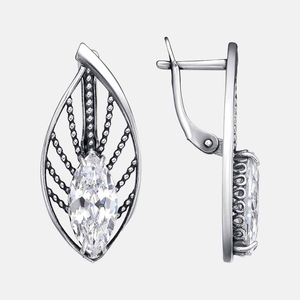 картинка Серьги Ювелирный завод "КРАСНАЯ ПРЕСНЯ" из серебра 925 пробы от ювелирной компании Арт