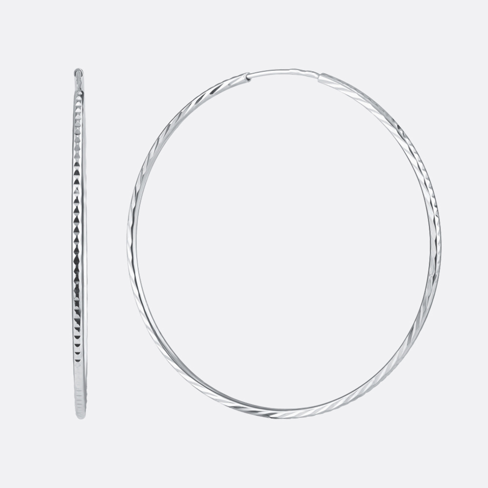 картинка Серьги-конго из серебра 925 пробы от ювелирной компании Арт