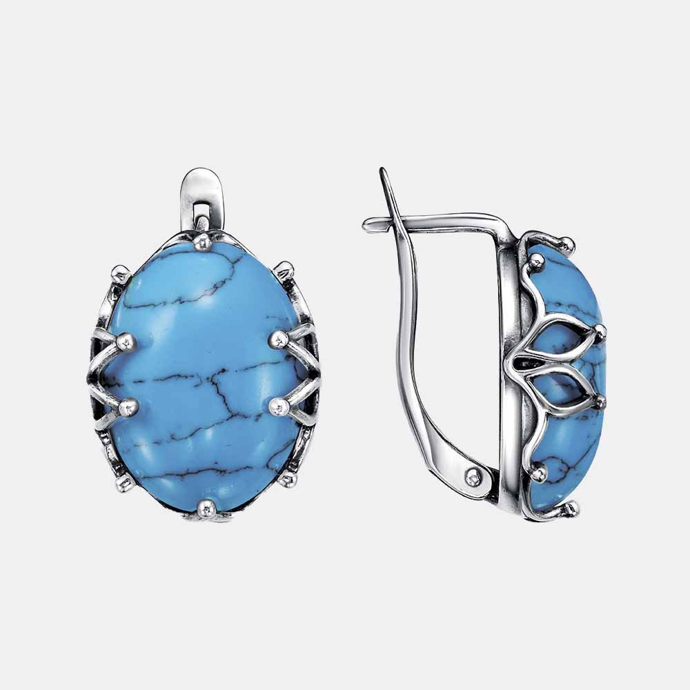 картинка Серьги Ювелирный завод "КРАСНАЯ ПРЕСНЯ" из серебра 925 пробы от ювелирной компании Арт