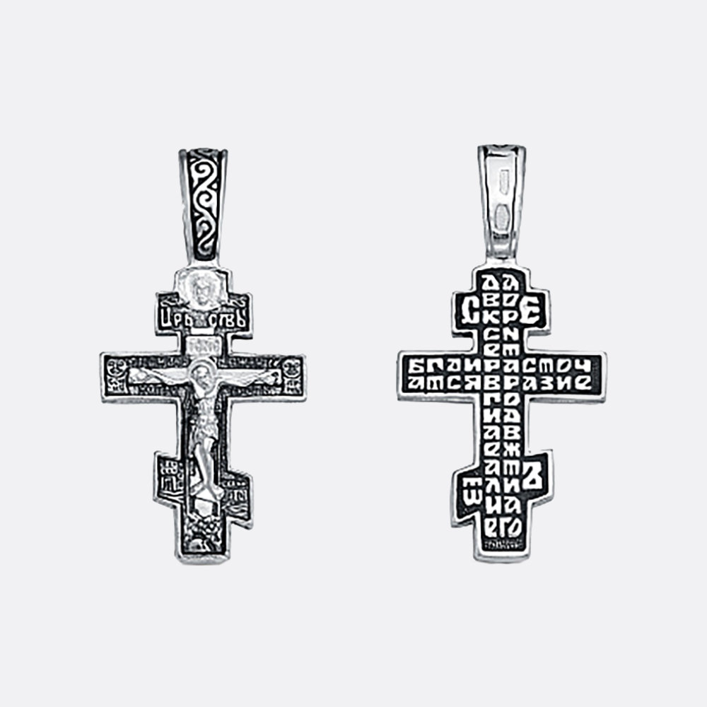 картинка Крест Вознесенский ювелирный завод из серебра 925 пробы от ювелирной компании Арт