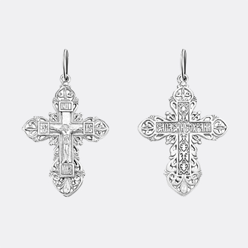 картинка Крест Вознесенский ювелирный завод из серебра 925 пробы от ювелирной компании Арт