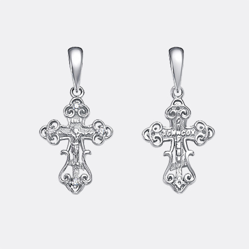 картинка Крест Вознесенский ювелирный завод из серебра 925 пробы от ювелирной компании Арт