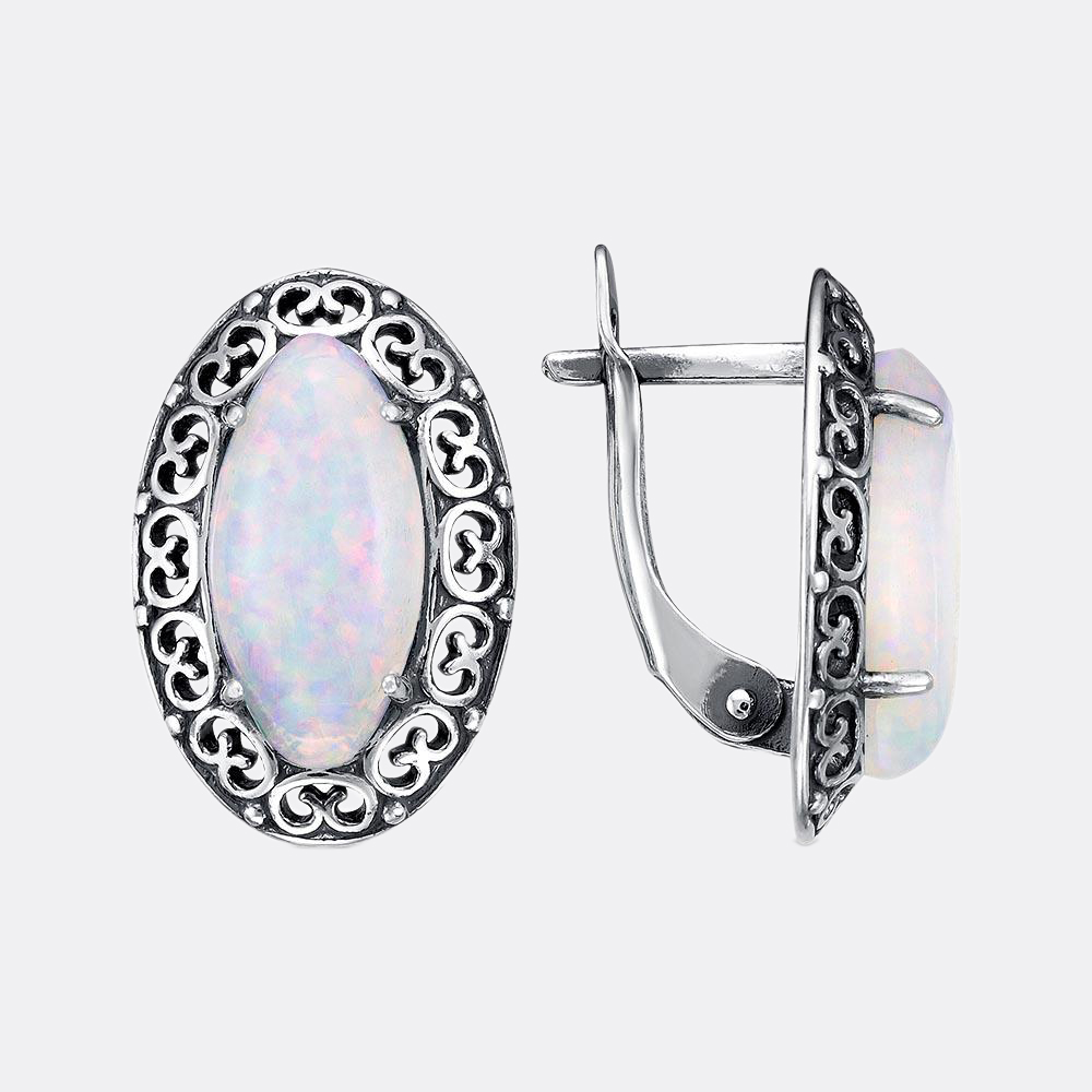 картинка Серьги Ювелирный завод "КРАСНАЯ ПРЕСНЯ" из серебра 925 пробы от ювелирной компании Арт