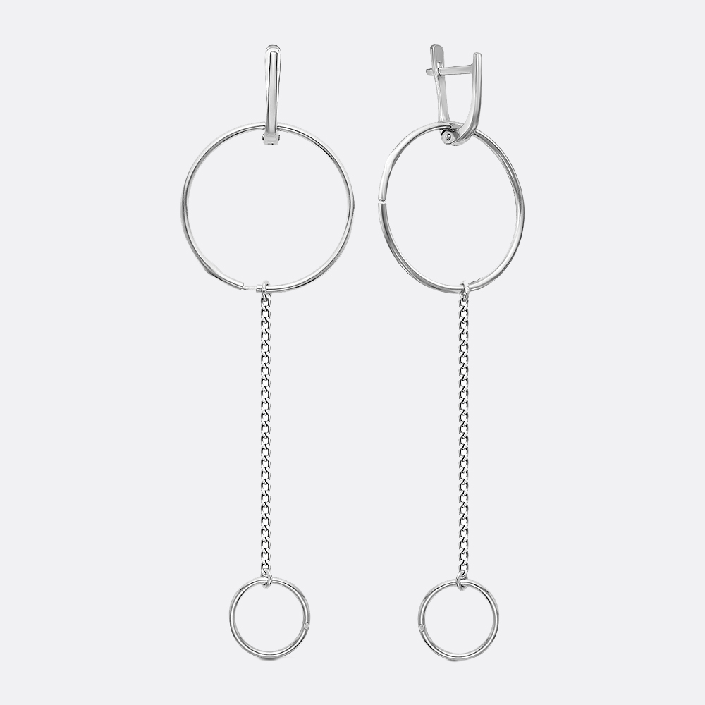 картинка Серьги Ювелирный завод "КРАСНАЯ ПРЕСНЯ" из серебра 925 пробы от ювелирной компании Арт