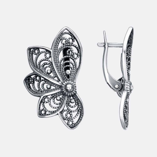 картинка Серьги Ювелирный завод "КРАСНАЯ ПРЕСНЯ" из серебра 925 пробы от ювелирной компании Арт