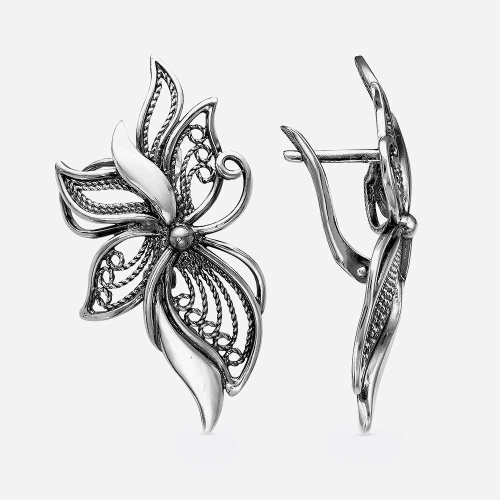 картинка Серьги Ювелирный завод "КРАСНАЯ ПРЕСНЯ" из серебра 925 пробы от ювелирной компании Арт