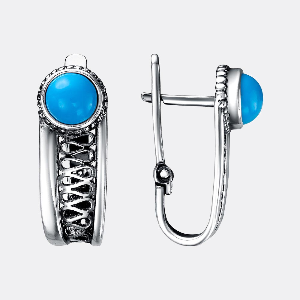 картинка Серьги Ювелирный завод "КРАСНАЯ ПРЕСНЯ" из серебра 925 пробы от ювелирной компании Арт