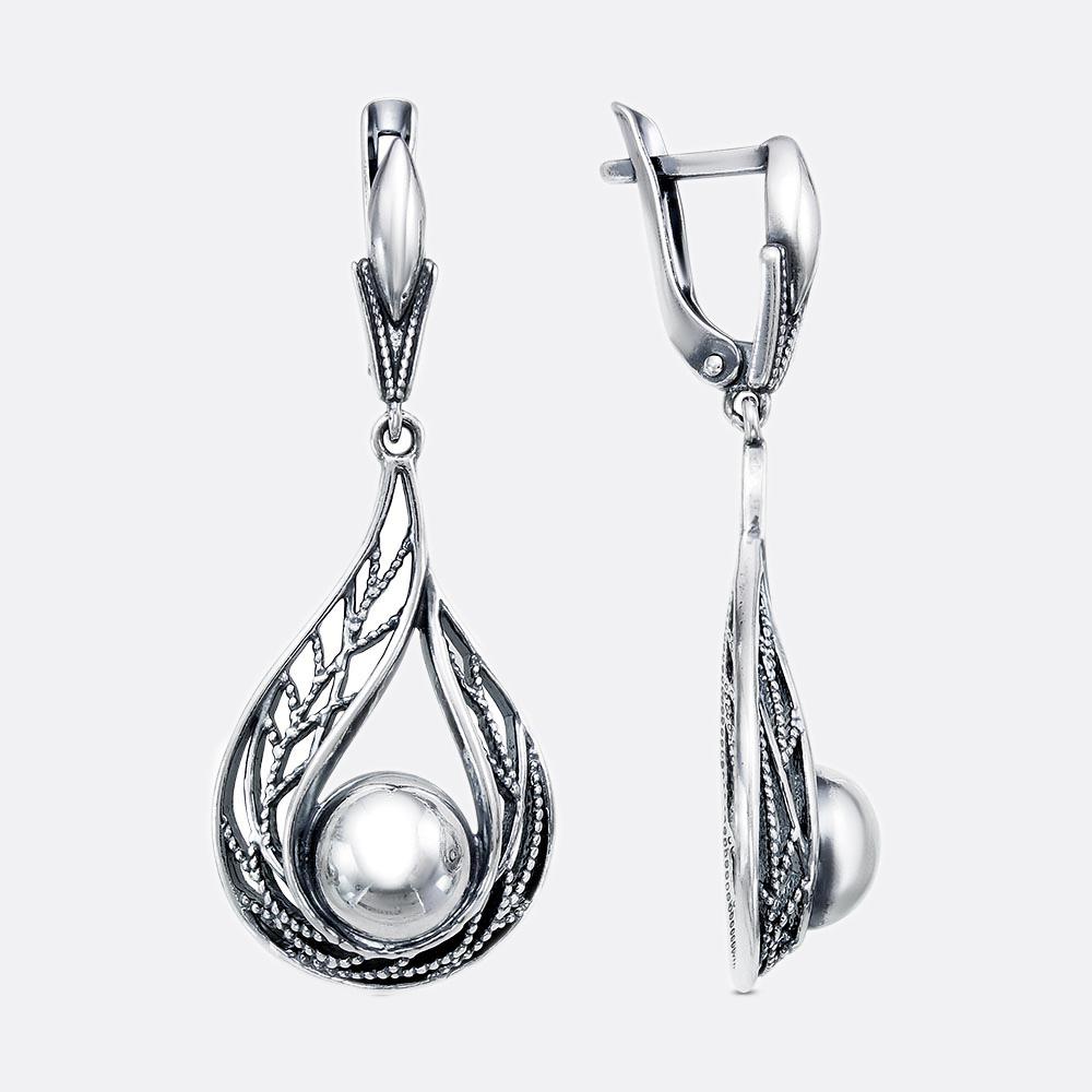 картинка Серьги Ювелирный завод "КРАСНАЯ ПРЕСНЯ" из серебра 925 пробы от ювелирной компании Арт