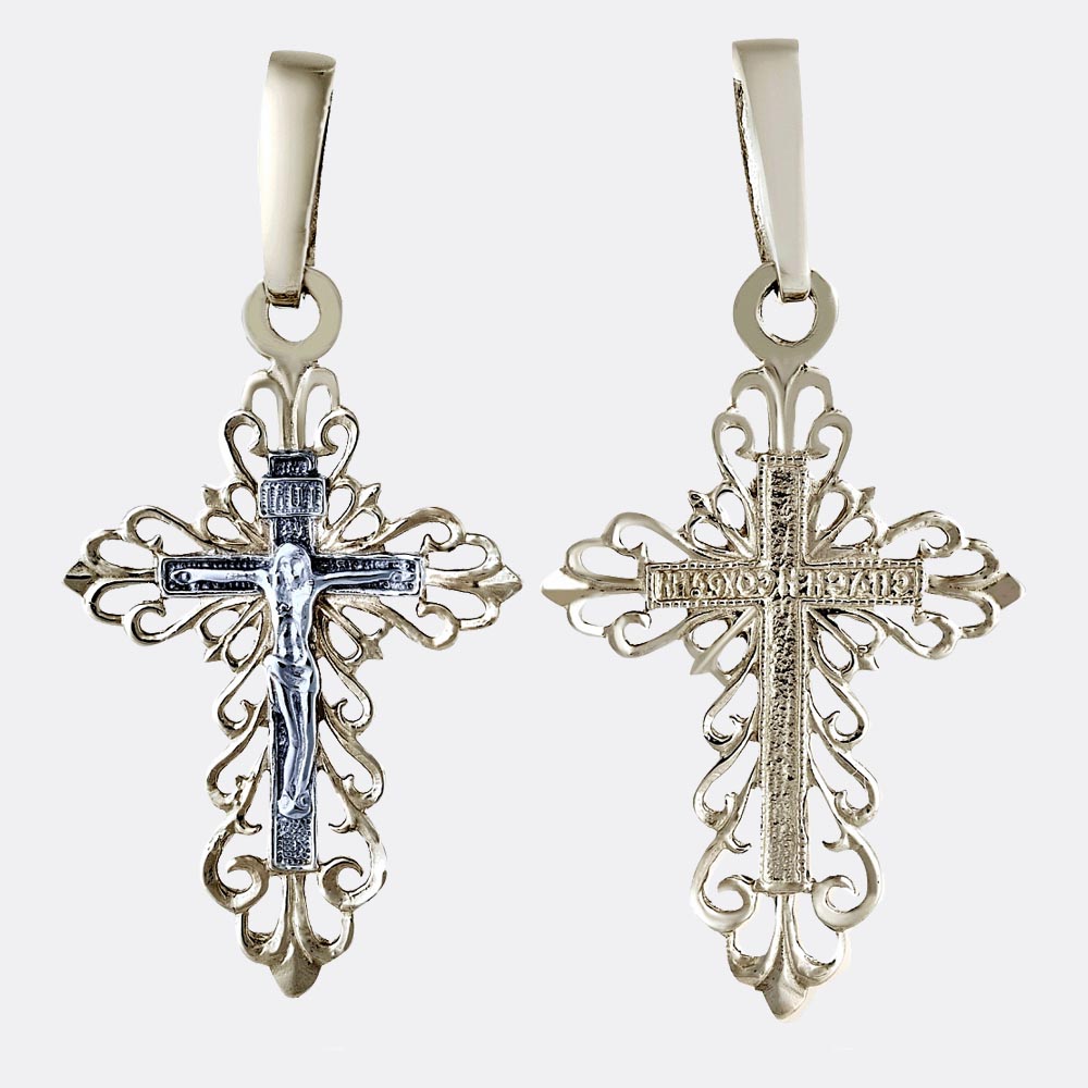 картинка Крест Ювелирный дом АВРОРА из серебра 925 пробы от ювелирной компании Арт