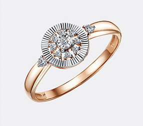 Золотые кольца с бриллиантами